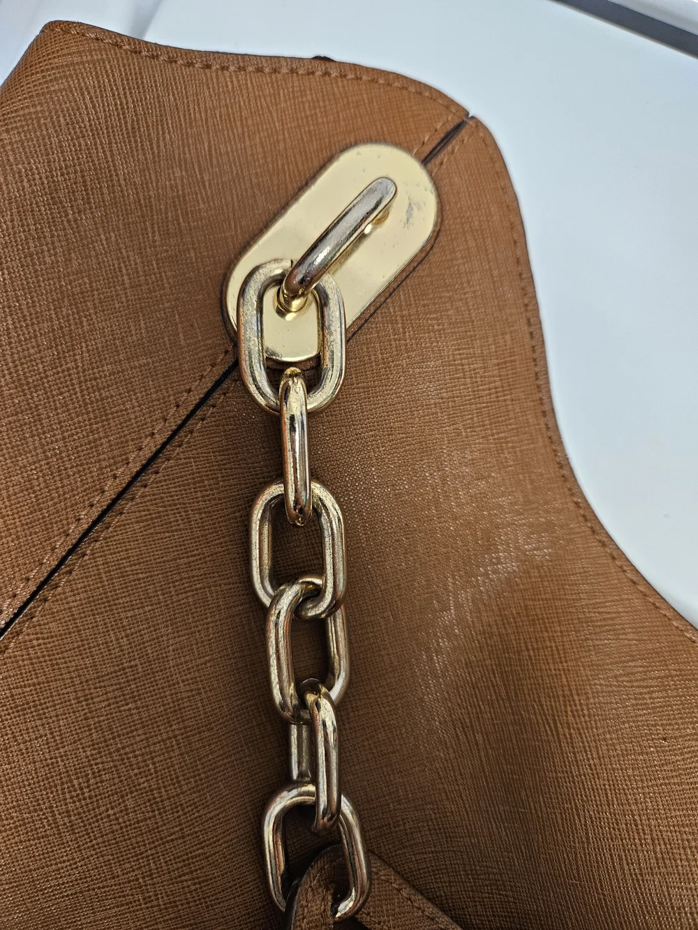 Michael Kors Brown Leather Shoulder Tote
